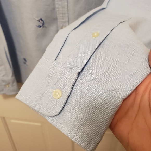 Vineyard Vines Marlin Embroidered Cotton Slim Fit Murray Shirt Size Large Preppy - Picture 3 of 5